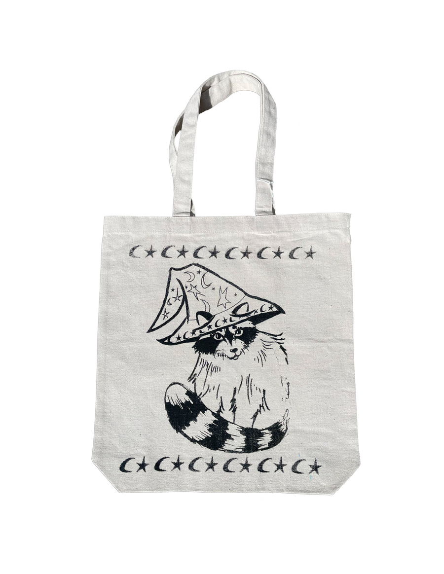 Wizard Raccoon Tote