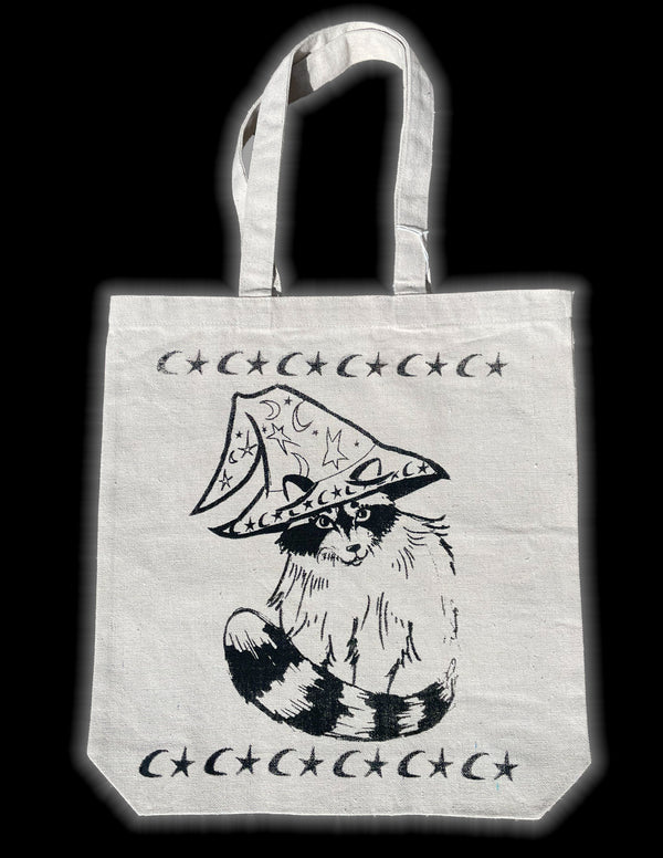 Wizard Raccoon Tote
