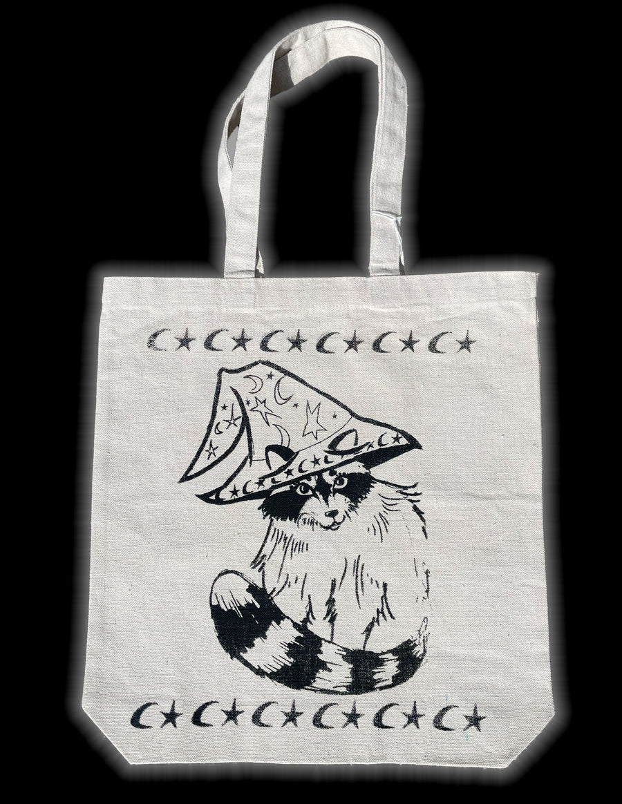 Wizard Raccoon Tote
